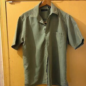 Zara Olive Casual Button Down Shirt